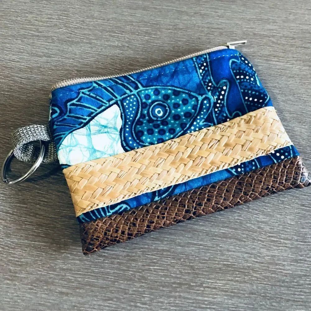 New Bahamas Zipper Coin Purse Wallet Keychain Pouch